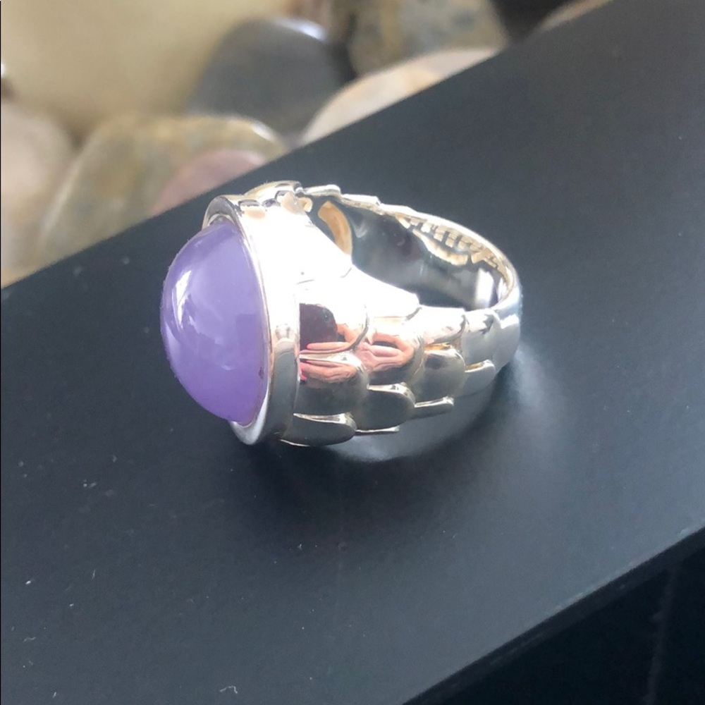 Sincerely Silver purple stone ring